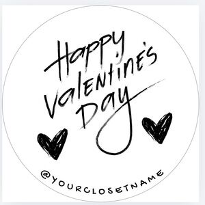 Custom Made 50count Valentine’s Day Stickers